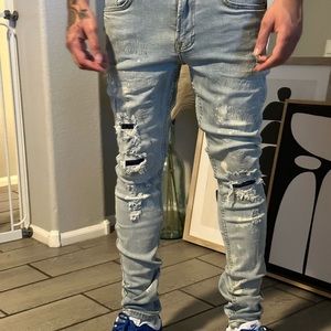 SERENEDE Distressed Blue Denim